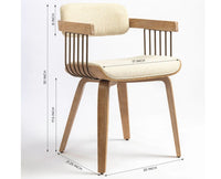 Blonde Wooden Dining Chair – Solid Wood Modern Dining Chair for Home & Restaurant Light Beige