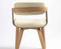 Blonde Wooden Dining Chair – Solid Wood Modern Dining Chair for Home & Restaurant Light Beige