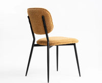 Blossom Bliss Dining Chair – Modern Upholstered Dining Chair for Home & Café Mustard Yellow