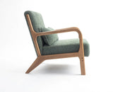 Blue Betty Arm Chair  – Modern Upholstered Dining Chair for Home & Café Green