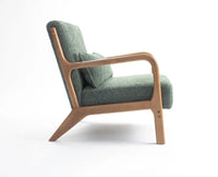 Blue Betty Arm Chair  – Modern Upholstered Dining Chair for Home & Café Green