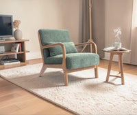Blue Betty Arm Chair  – Modern Upholstered Dining Chair for Home & Café Green