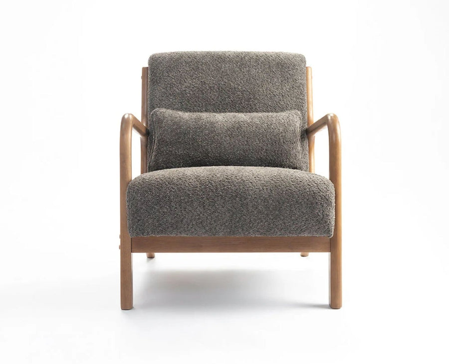 Blue Betty Arm Chair  – Modern Upholstered Dining Chair for Home & Café Grey