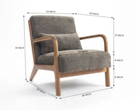 Blue Betty Arm Chair  – Modern Upholstered Dining Chair for Home & Café Grey