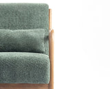 Blue Betty Arm Chair  – Modern Upholstered Dining Chair for Home & Café Green
