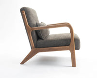 Blue Betty Arm Chair  – Modern Upholstered Dining Chair for Home & Café Grey