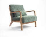 Blue Betty Arm Chair  – Modern Upholstered Dining Chair for Home & Café Green