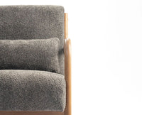 Blue Betty Arm Chair  – Modern Upholstered Dining Chair for Home & Café Grey