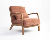 Blue Betty Arm Chair  – Modern Upholstered Dining Chair for Home & Café Rose brown