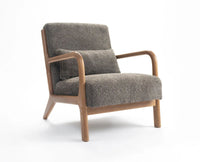 Blue Betty Arm Chair  – Modern Upholstered Dining Chair for Home & Café Grey