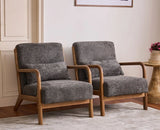 Blue Betty Arm Chair  – Modern Upholstered Dining Chair for Home & Café Grey