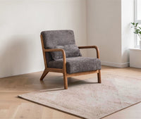 Blue Betty Arm Chair  – Modern Upholstered Dining Chair for Home & Café Grey