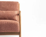 Blue Betty Arm Chair  – Modern Upholstered Dining Chair for Home & Café Rose brown
