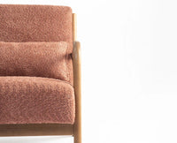 Blue Betty Arm Chair  – Modern Upholstered Dining Chair for Home & Café Rose brown