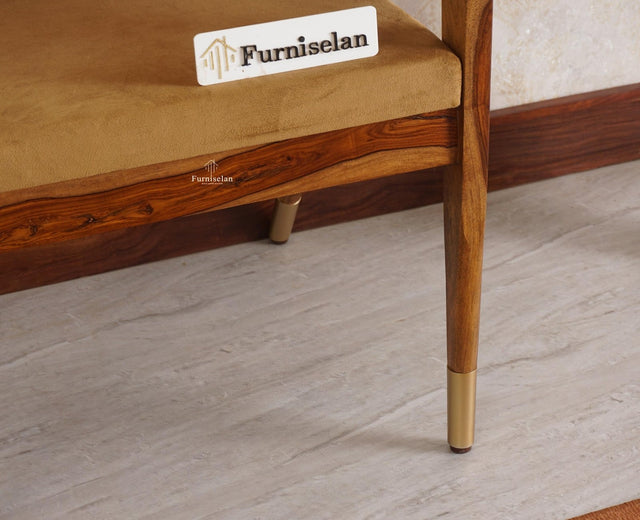 Boston Cardiff Solid Wood Rattan Arm Chair - Dining Chair - Furniselan Teak-Finish