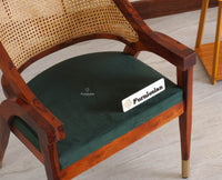 Boston Cardiff Solid Wood Rattan Arm Chair - Dining Chair - Furniselan Maple-Finish