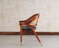 Boston Cardiff Solid Wood Rattan Arm Chair - Dining Chair - Furniselan Maple-Finish