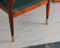 Boston Cardiff Solid Wood Rattan Arm Chair - Dining Chair - Furniselan Maple-Finish