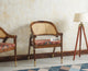 Printed Fabric Teak Finish