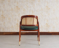 Boston Cardiff Solid Wood Rattan Arm Chair - Dining Chair - Furniselan Maple-Finish