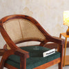 Boston Cardiff Solid Wood Rattan Arm Chair - Dining Chair - Furniselan Maple-Finish