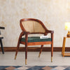 Boston Cardiff Solid Wood Rattan Arm Chair - Dining Chair - Furniselan Maple-Finish