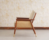 Boston Chester Wooden Rattan Arm Chair - Dining Chair - Furniselan - Brown Finish