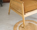 Boston Chester Wooden Rattan Arm Chair - Dining Chair - Furniselan - Natural Finish
