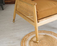 Boston Chester Wooden Rattan Arm Chair - Dining Chair - Furniselan