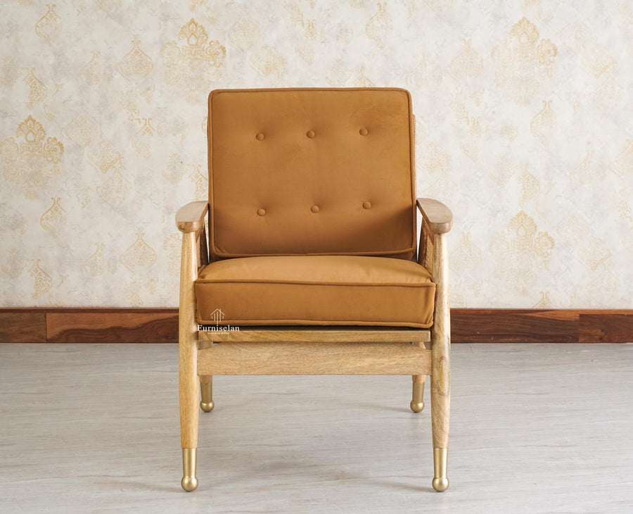 Boston Chester Wooden Rattan Arm Chair - Dining Chair - Furniselan - Natural Finish