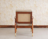 Boston Chester Wooden Rattan Arm Chair - Dining Chair - Furniselan - Brown Finish