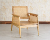 Boston Chester Wooden Rattan Arm Chair - Dining Chair - Furniselan - Natural Finish