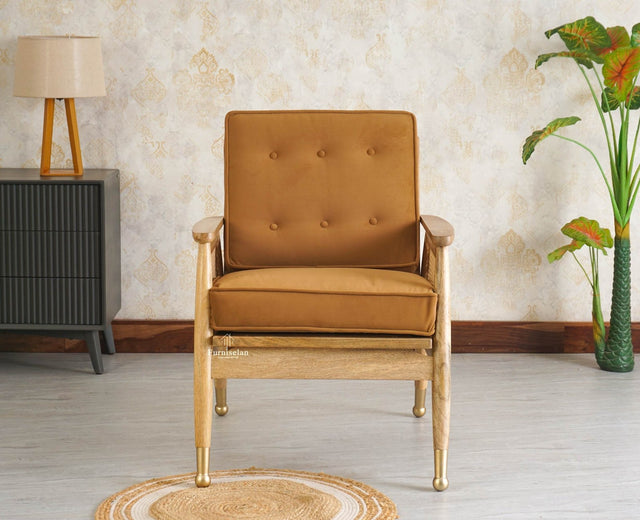 Boston Chester Wooden Rattan Arm Chair - Dining Chair - Furniselan - Natural Finish
