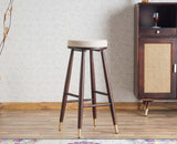 Boston Kitchen Bar Stool with Cushion Furniselan Grey-Finish