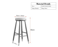 Boston Kitchen Bar Stool with Cushion Furniselan Cool-Grey