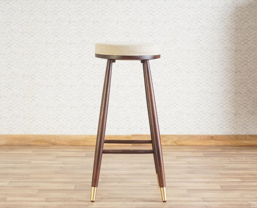Boston Kitchen Bar Stool with Cushion Furniselan Grey-Finish
