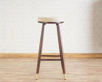 Boston Kitchen Bar Stool with Cushion Furniselan Grey-Finish