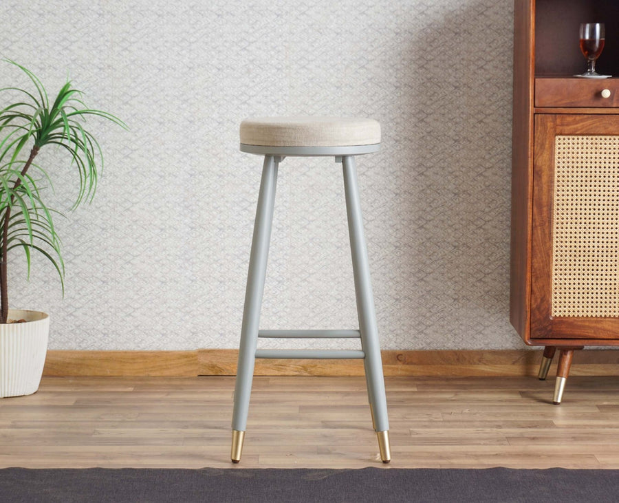 Boston Kitchen Bar Stool with Cushion Furniselan Cool-Grey