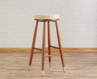 Boston Kitchen Bar Stool with Cushion Furniselan Brown-Finish