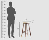 Boston Kitchen Bar Stool with Cushion Furniselan Grey-Finish