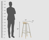 Boston Kitchen Bar Stool with Cushion Furniselan Cool-Grey 