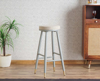 Boston Kitchen Bar Stool with Cushion Furniselan Cool-Grey