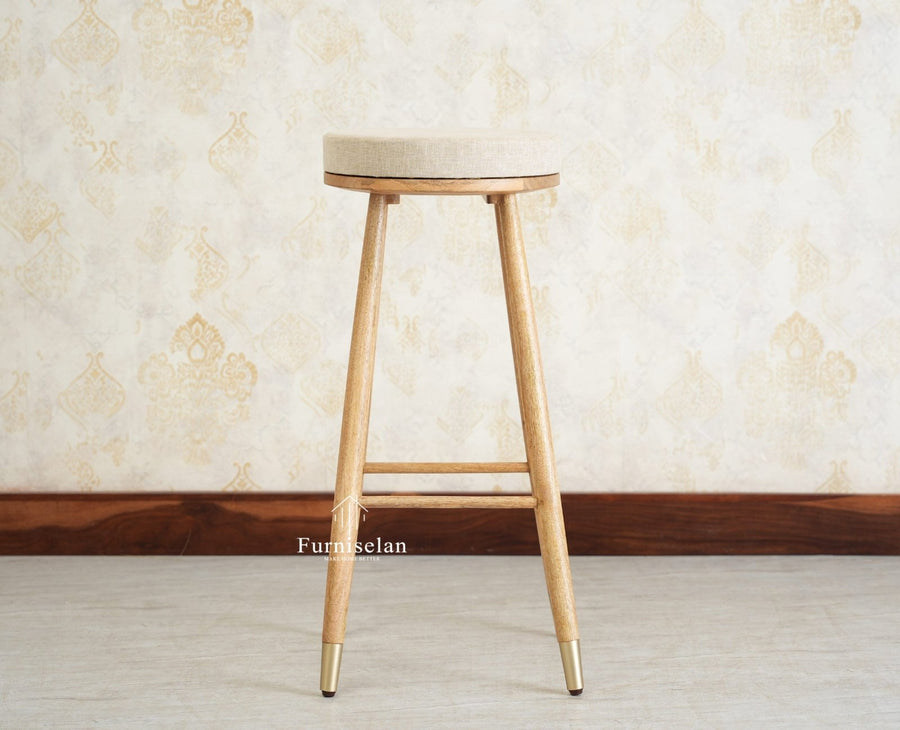 Boston Kitchen Bar Stool with Cushion Furniselan Natural Finish