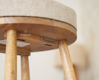 Boston Kitchen Bar Stool with Cushion Furniselan Natural Finish