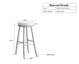 Boston Kitchen Bar Stool with Cushion Furniselan Natural Finish