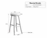 Boston Kitchen Bar Stool with Cushion Furniselan Natural Finish
