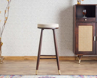 Boston Kitchen Bar Stool with Cushion Furniselan Grey-Finish