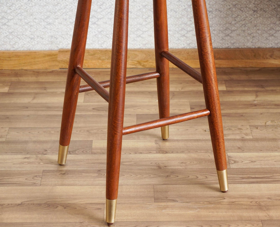 Boston Kitchen Bar Stool with Cushion Furniselan Brown-Finish