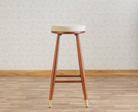 Boston Kitchen Bar Stool with Cushion Furniselan Brown-Finish