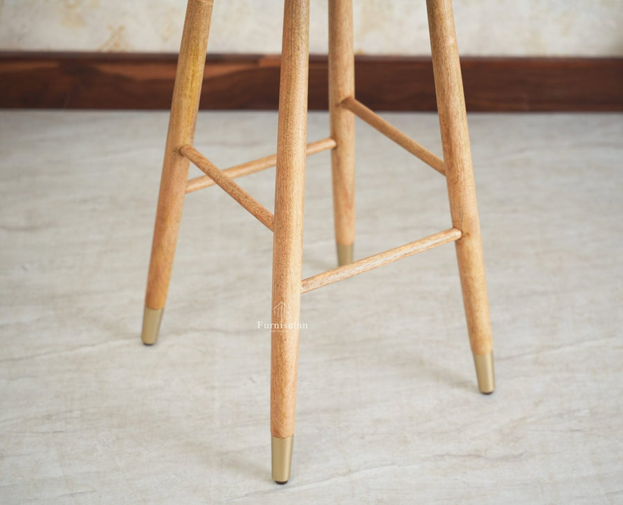 Boston Kitchen Bar Stool with Cushion Furniselan Natural Finish